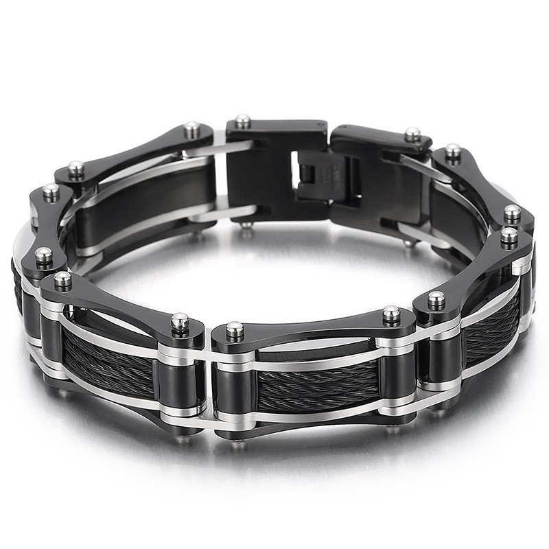 Eenvoudige Sfeer Mode Stalen Draad Hennep Touw Fiets Titanium Armband Voor Mannen Eenvoudige Sfeer Mode Stalen Draad Hennep Touw Fiets Titanium Armband Voor Mannen
