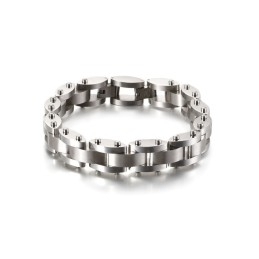 Combinatie Van Zware Textuur Heren Titanium Armband