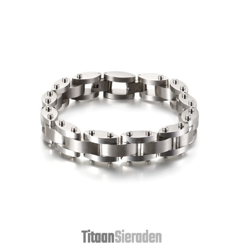 Combinatie Van Zware Textuur Heren Titanium Armband Combinatie Van Zware Textuur Heren Titanium Armband