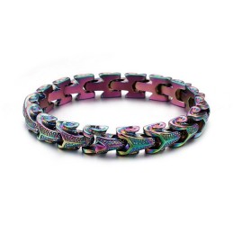 Titanium Mode Sieraden Drakenschub Cool Heren Armband Vintage Verzilverde Kiel Armband