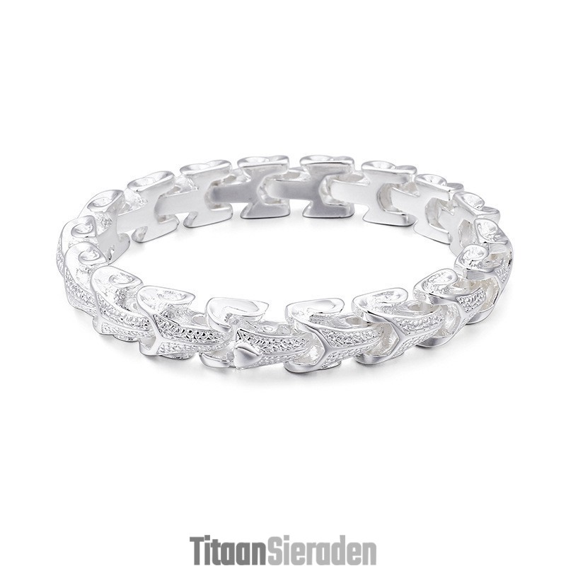 Titanium Mode Sieraden Drakenschubben Cool Heren Armband Vintage Verzilverde Kiel Armband Titanium Mode Sieraden Drakenschubben Cool Heren Armband Vintage Verzilverde Kiel Armband
