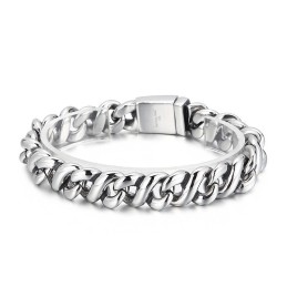 Modieuze Gepolijste Chique Titanium Armband Voor Heren