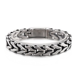 Vintage Dragon Bone Chic Titanium Armband Voor Heren