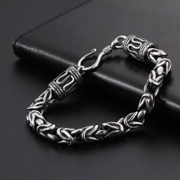 Vintage Mode Chique Ring Sluiting Kiel Vrede Patroon Titanium Heren Armband Voor Cadeaus