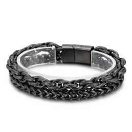 Mode Vacuümplating Dubbellaags Titanium Armband Voor Heren