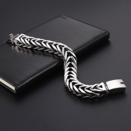 Coole V-Vormige Dubbellaagse Dikke Titanium Herenarmband