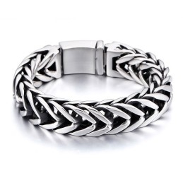 Coole V-Vormige Dubbellaagse Dikke Titanium Herenarmband