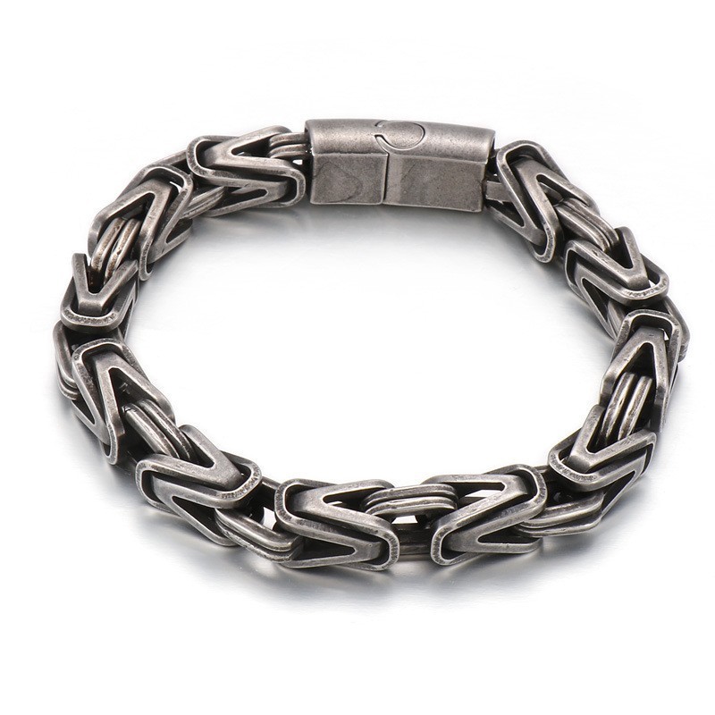 Coole Rock Hip Hop V-Vormige Titanium Armband Voor Heren Coole Rock Hip Hop V-Vormige Titanium Armband Voor Heren