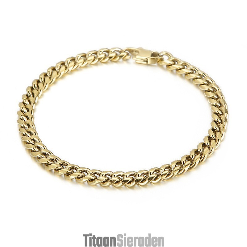 Fashion Atmosphere Titanium Heren Cuba Armband Ketting