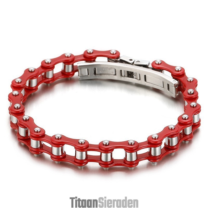 Modieuze, Coole, Veelkleurige Titanium Fietsarmband Voor Heren