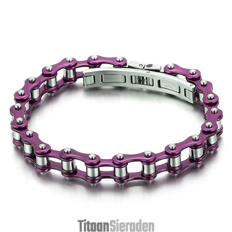 Modieuze, Coole, Veelkleurige Titanium Fietsarmband Voor Heren Modieuze, Coole, Veelkleurige Titanium Fietsarmband Voor Heren