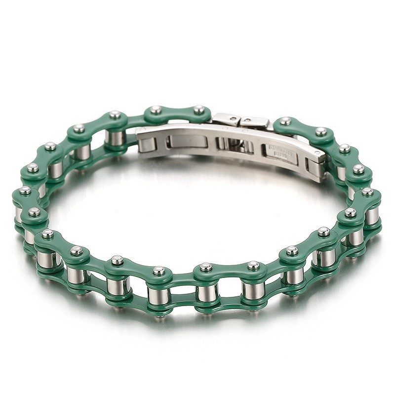 Modieuze, Coole, Veelkleurige Titanium Fietsarmband Voor Heren