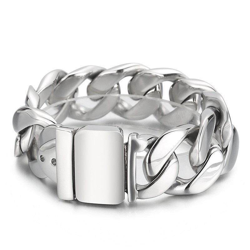 Mode Zwarte Titanium Herenarmband
