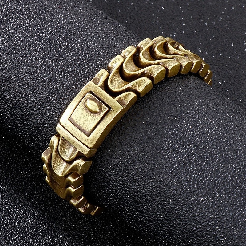 Vintage Stoere Heren Titanium Armband Met Drakenbot Vintage Stoere Heren Titanium Armband Met Drakenbot