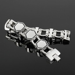 Coole, Modieuze, Geometrische Titanium Herenarmband