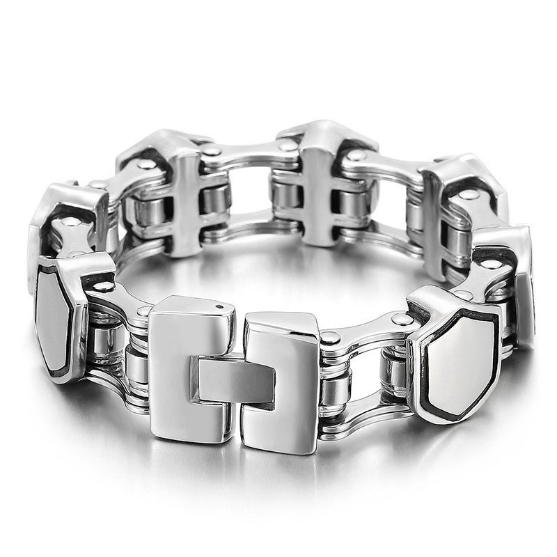 Coole, Modieuze, Geometrische Titanium Herenarmband Coole, Modieuze, Geometrische Titanium Herenarmband