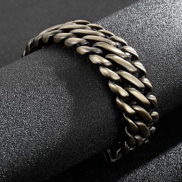 Mode Dikke Bronzen 8 Titanium Armband