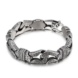 Retro Geometrische Herenarmband Chique Titanium Armband