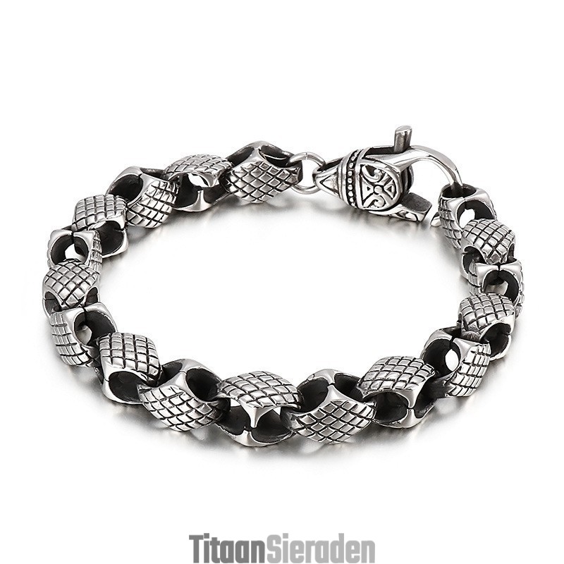Retro Geometrische Herenarmband Chique Titanium Armband Retro Geometrische Herenarmband Chique Titanium Armband