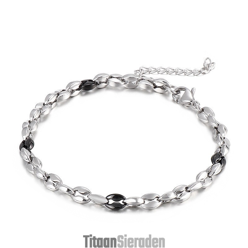 Titanium Heren Honderd Ketting Met Verlengketting