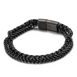 Vierkante Dubbellaagse Heren Titanium Armband