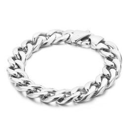 Heren Platte Tweezijdige Titanium Armband Met 18K Vergulding
