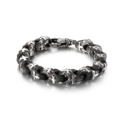 Vintage Biker Chain Rock Stijl Fietsketting Titanium Armband