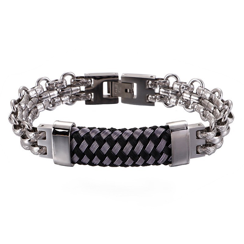 Populaire Vintage Titanium Herenarmband Gebogen Armband Populaire Vintage Titanium Herenarmband Gebogen Armband