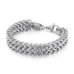 Dubbellaagse V-Vormige Overlord Chain Titanium Armband Voor Heren