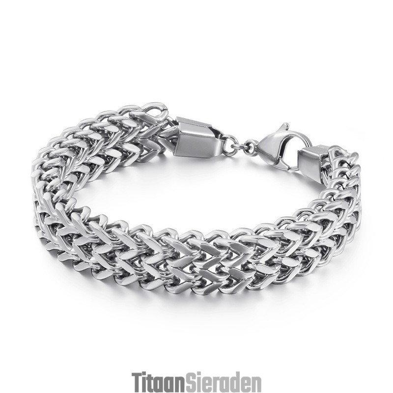 Dubbellaagse V-Vormige Overlord Chain Titanium Armband Voor Heren Dubbellaagse V-Vormige Overlord Chain Titanium Armband Voor Heren