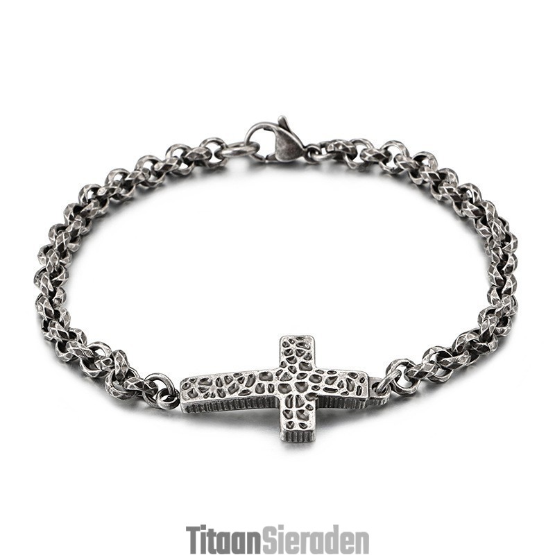 Edition Titanium Kruisketting Voor Heren Titanium Armband Voor Heren Edition Titanium Kruisketting Voor Heren Titanium Armband Voor Heren