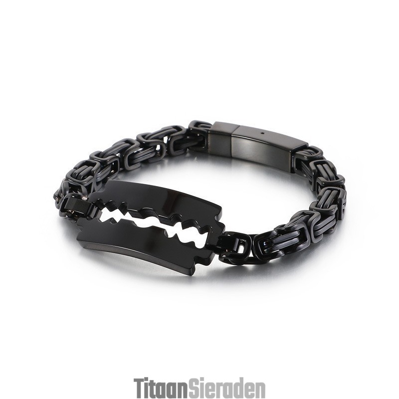Titanium Emperor Chain Blade Gebogen Plaat Tide Sieraden