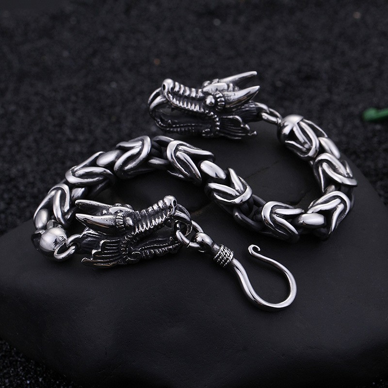 Coole Chique Titanium Armband Met Taphaak Voor Heren