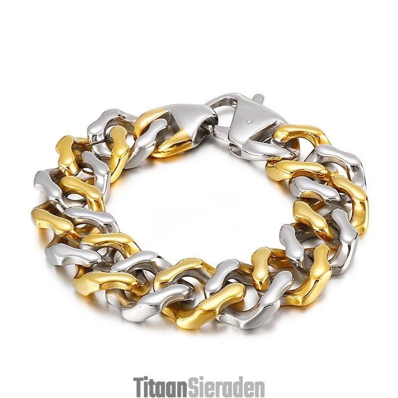 Heren Inter-Gold Armbanden Vierkantige Slijparmband Sieraden Heren Inter-Gold Armbanden Vierkantige Slijparmband Sieraden