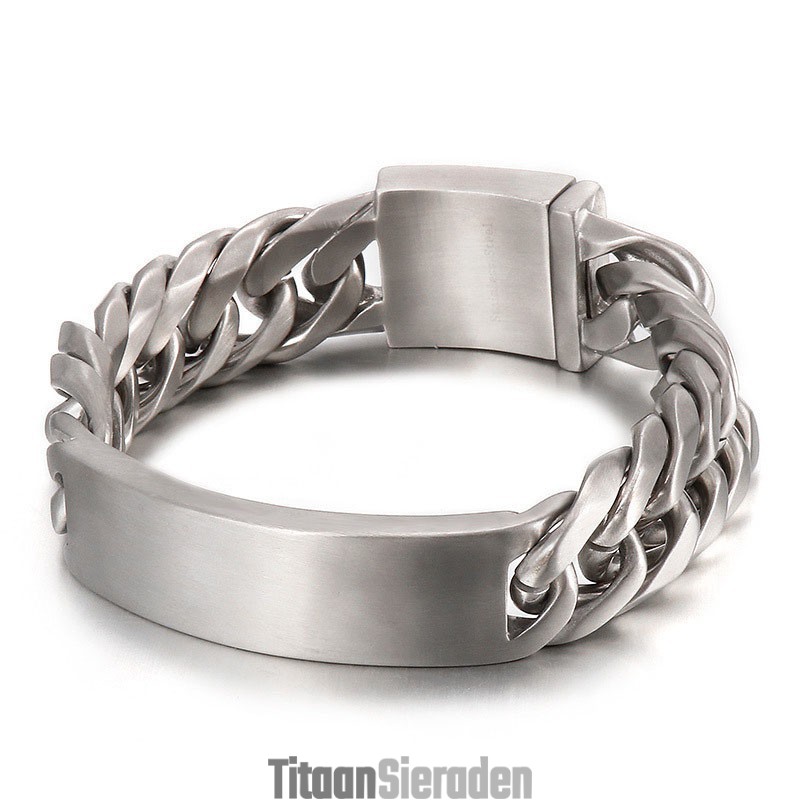 Chique Gothic Rock-Stijl Zandkleurige Gebogen Merk Heren Titanium Armband Chique Gothic Rock-Stijl Zandkleurige Gebogen Merk Heren Titanium Armband