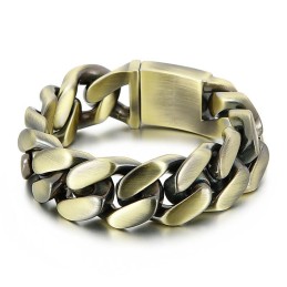 Mode Verblindende Armband Bronzen Titanium Armband