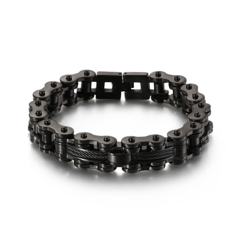 Titanium Heren Tide Armband Rock Biker Kettingarmband Titanium Heren Tide Armband Rock Biker Kettingarmband