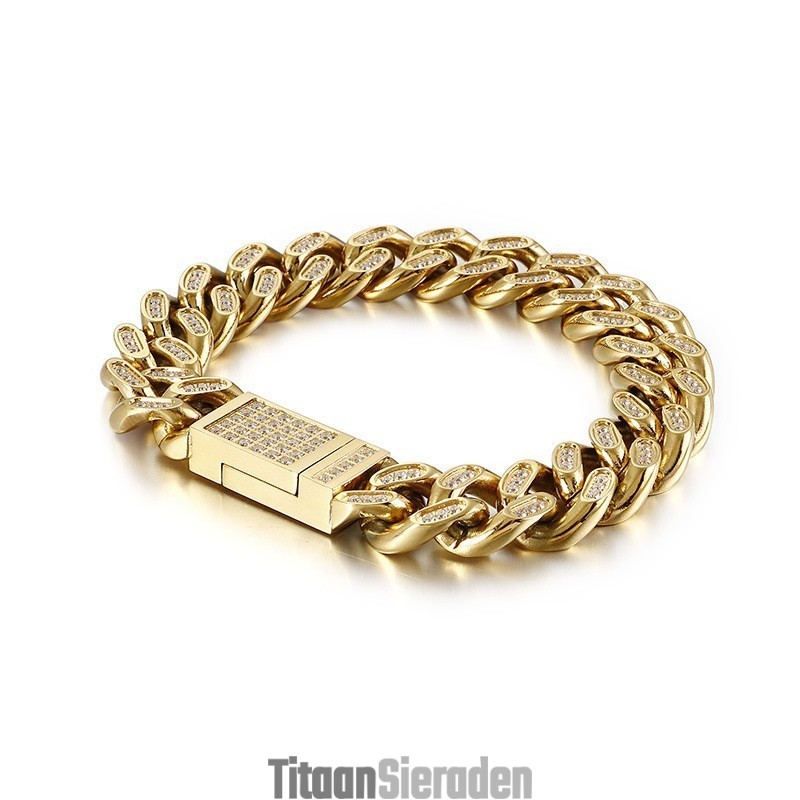Titanium Heren Hiphop Armbanden Met Diamanten