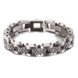 Titanium Fietsketting Herenarmband Met Band