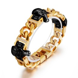 Schedelarmband Armband Armband Hiphop Streetdance Heren Titanium Sieraden