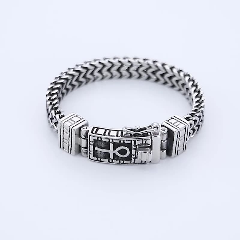 Hiphop Sieraden Dubbele Ketting Armband Heren Chique Titanium Accessoires