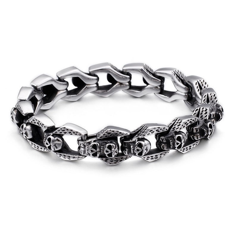 Chique Wind Skull Armbanden Tide Heren Titanium Armbanden