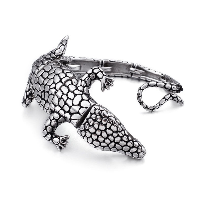 Nieuwe Animal Lizard Heren Titanium Armband Nieuwe Animal Lizard Heren Titanium Armband
