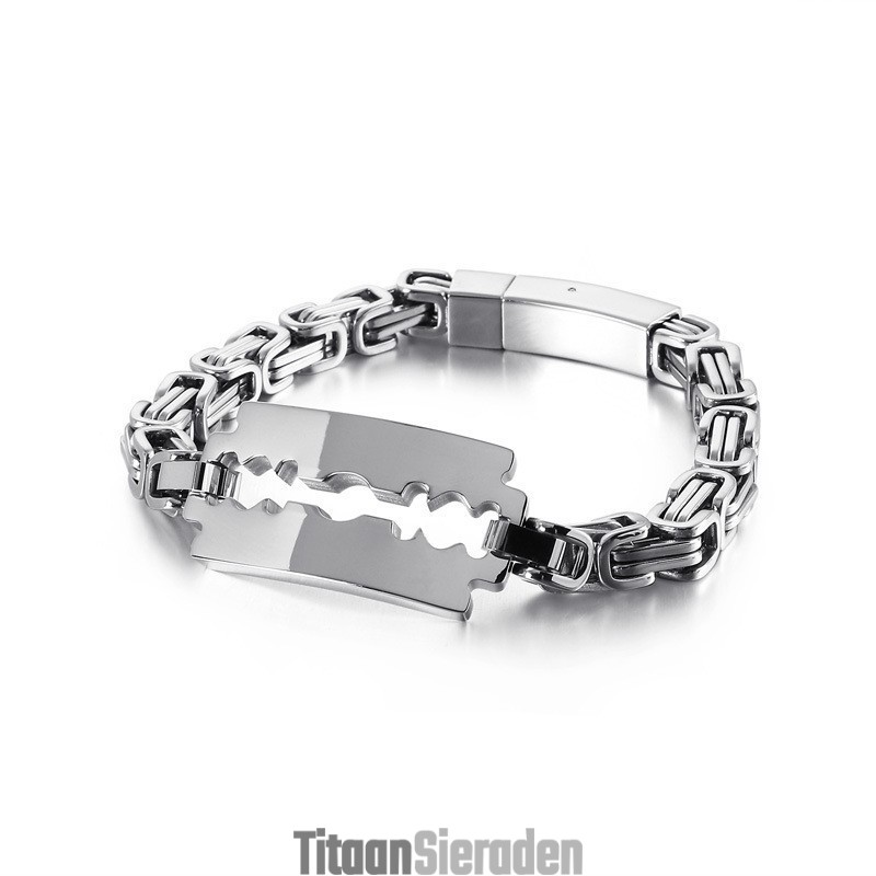 Titanium Emperor Chain Blade Gebogen Teken Getijden Sieraden Titanium Emperor Chain Blade Gebogen Teken Getijden Sieraden