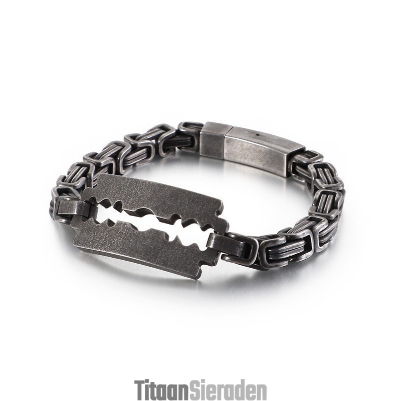 Titanium Emperor Chain Blade Gebogen Plaat Tide Sieraden Titanium Emperor Chain Blade Gebogen Plaat Tide Sieraden