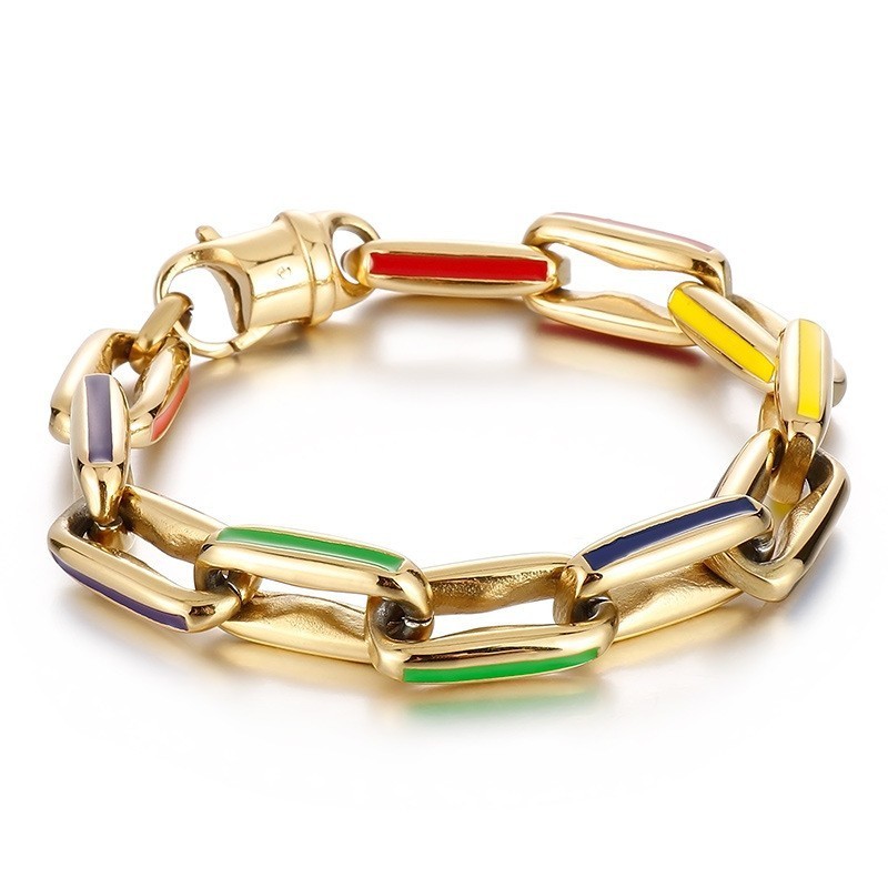Hiphop Gesplitste Cubaanse Kleurrijke Armbanden Hiphop Gesplitste Cubaanse Kleurrijke Armbanden