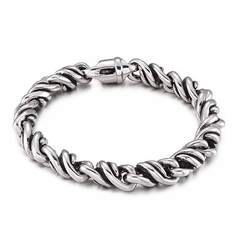 Fashion Twist Titanium Armband Voor Heren Fashion Twist Titanium Armband Voor Heren