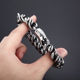 Modieuze Gepolijste Titanium Herenarmband Als Cadeau