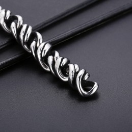 Modieuze Gepolijste Titanium Herenarmband Als Cadeau