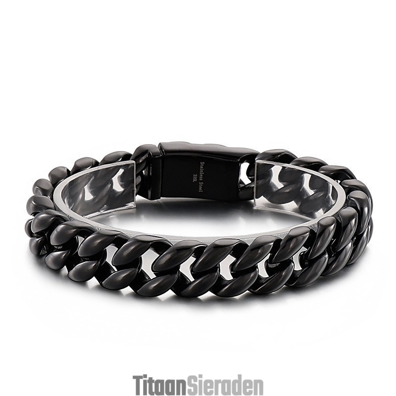 Coole Vacuümvergulde Herenarmband Van 18K Titanium